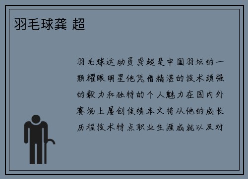 羽毛球龚 超